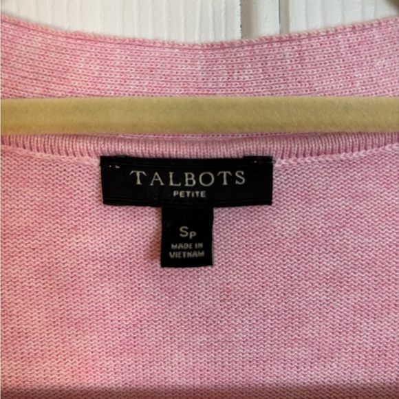 Talbots Cardigan Sweater Women’s size: small petite color: soft pink - Picture 5 of 6